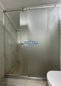 clients and partners2-Душевая с одной раздвижной дверью и неподвижным стеклом